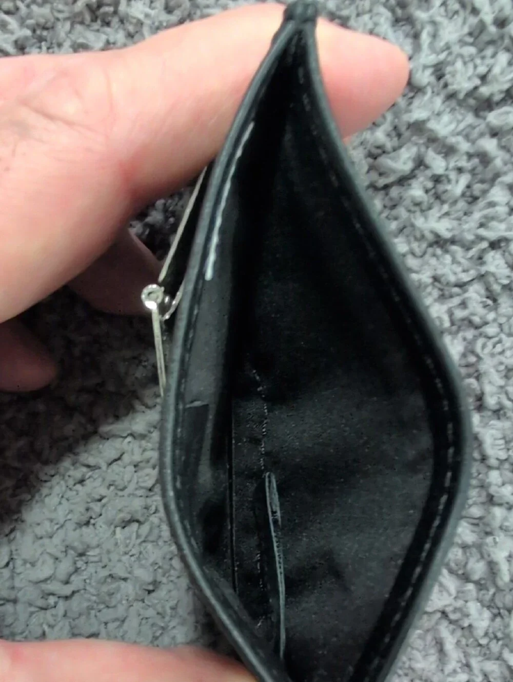 Calvin Klein Black Leather Card Sleeve Wallet